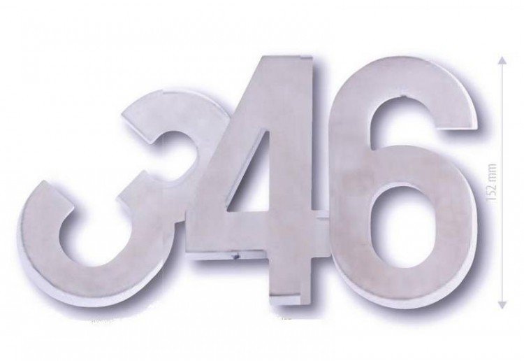 Číslice "8" 15cm nerez IN - Kliky, okenní a dveřní kování, panty Kování domovní a doplňky Číslice, písmena